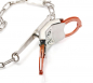 Belly chain with D-ring, carabiner hook, and handcuff cover