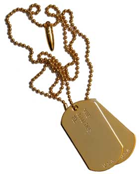 US-Erkennungsmarke LUXUS in gold
